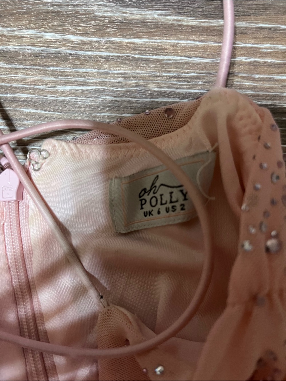 Oh Polly Pink Embellished Dress